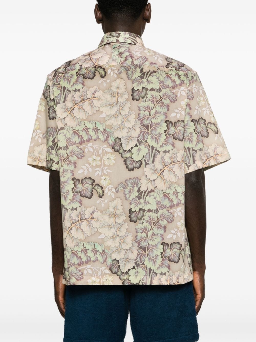 Pegaso-embroidered floral-motif shirt - 4