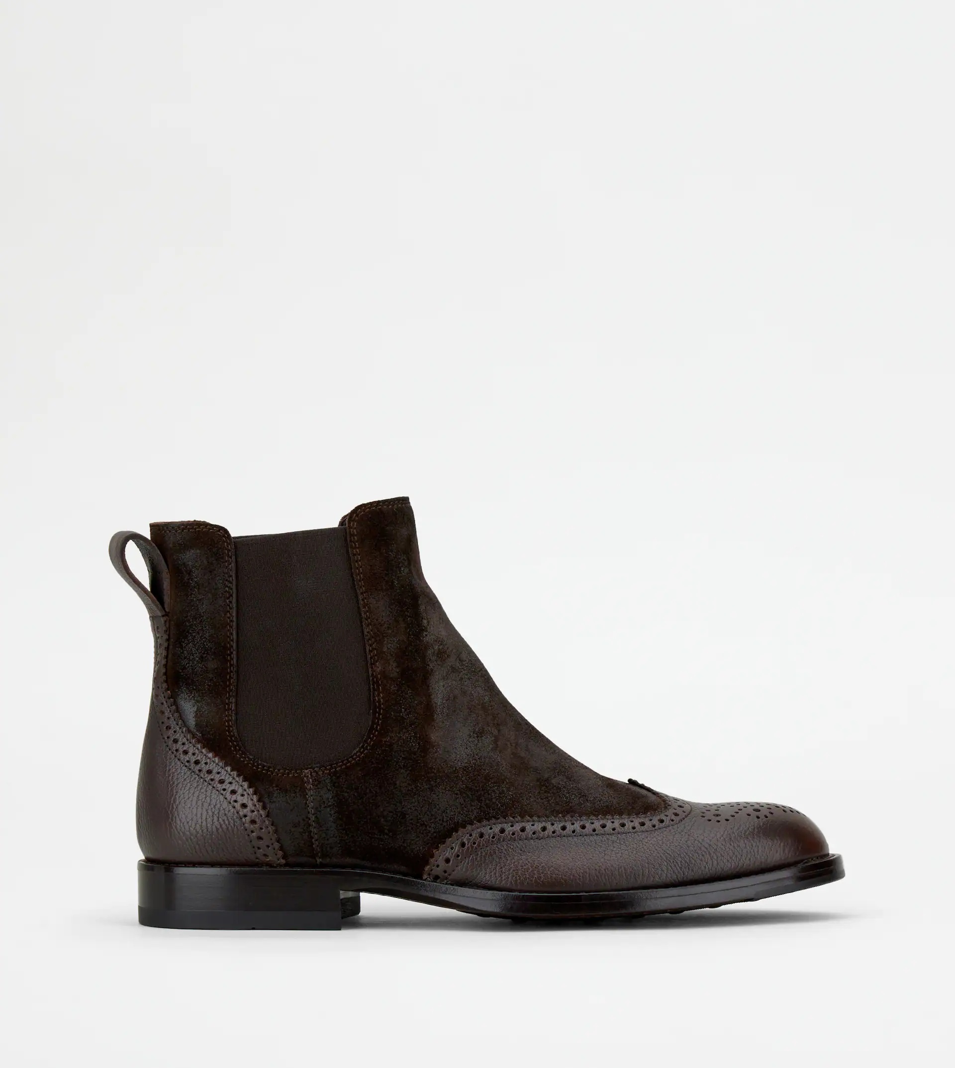 ANKLE BOOTS IN LEATHER - BROWN - 1