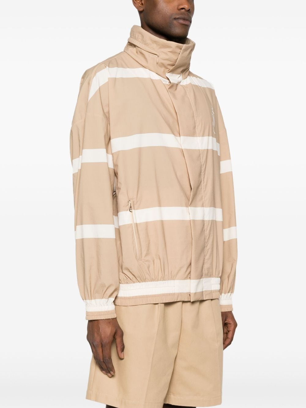 embroidered-logo lightweight jacket - 3