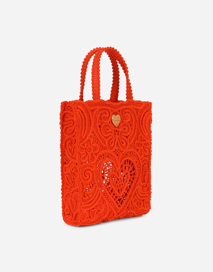 Small cordonetto lace Beatrice shopper - 3