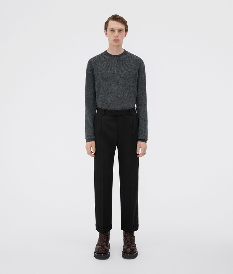 stretch grain de poudre cropped straight trousers 1