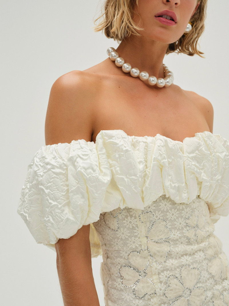 For Love & Lemons Snowflake Daisy Mini Dress outlook