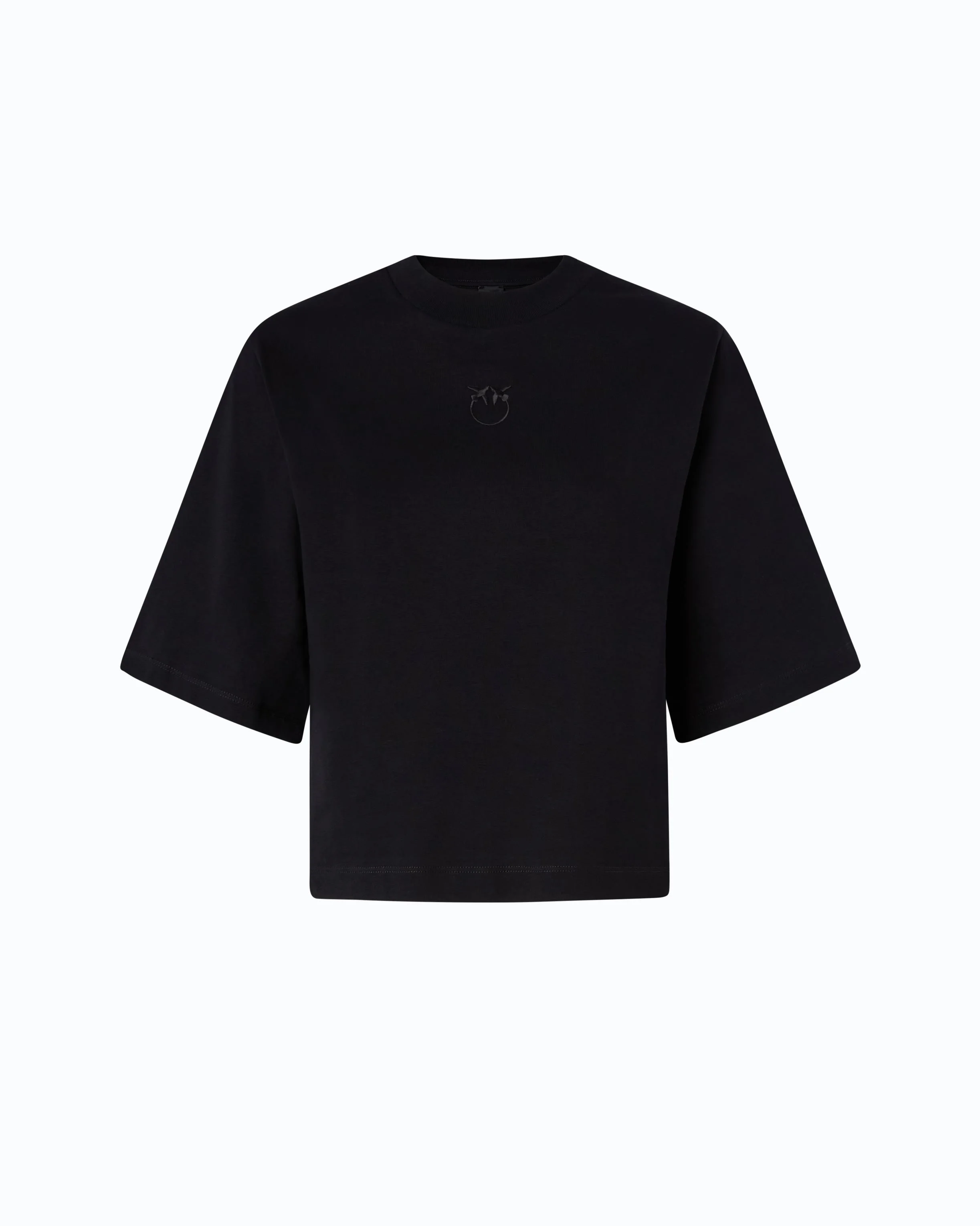 T-SHIRT WITH WIDE SLEEVES AND LOVE BIRDS LOGO - 1
