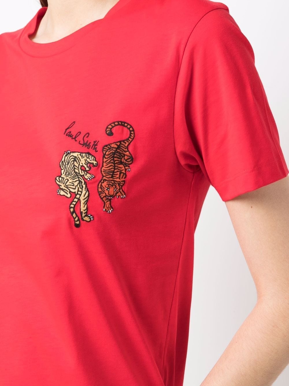 tiger embroidery T-shirt - 5