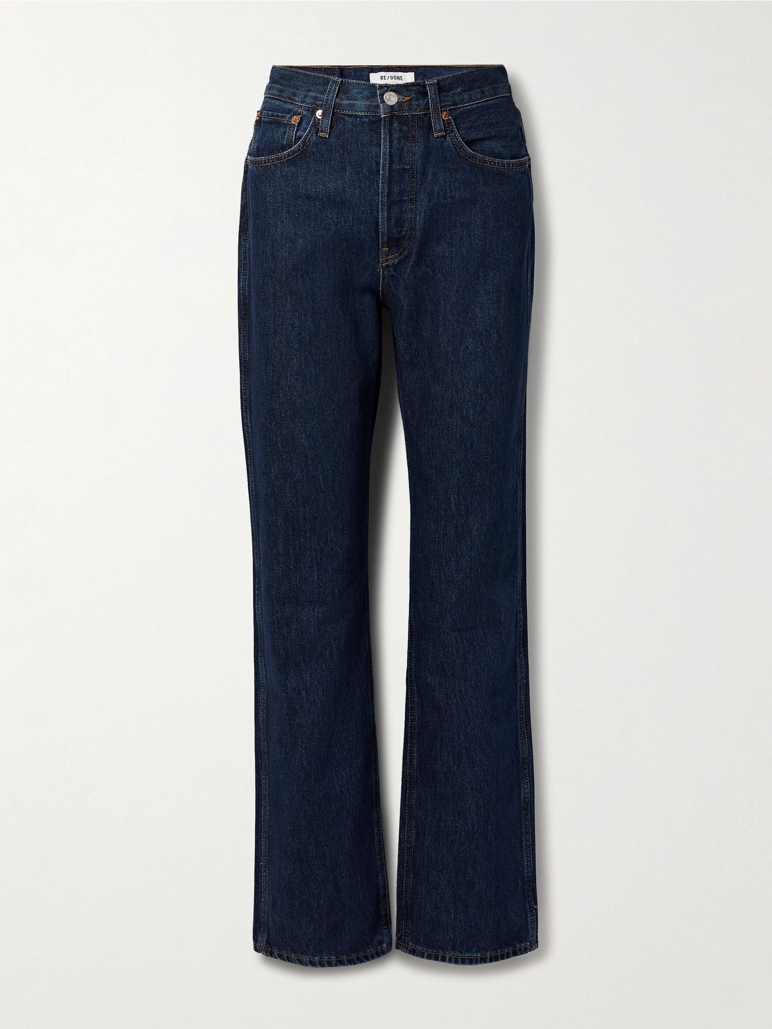90s Loose high-rise straight-leg jeans Dark denim - 1