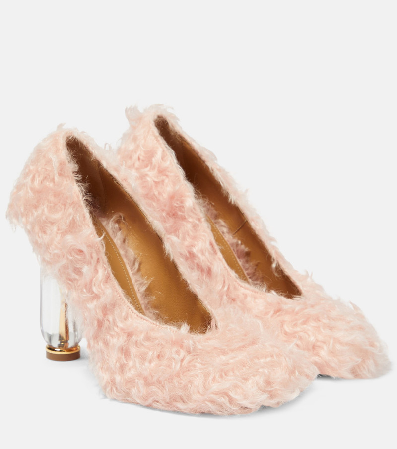 Faux fur pumps 1