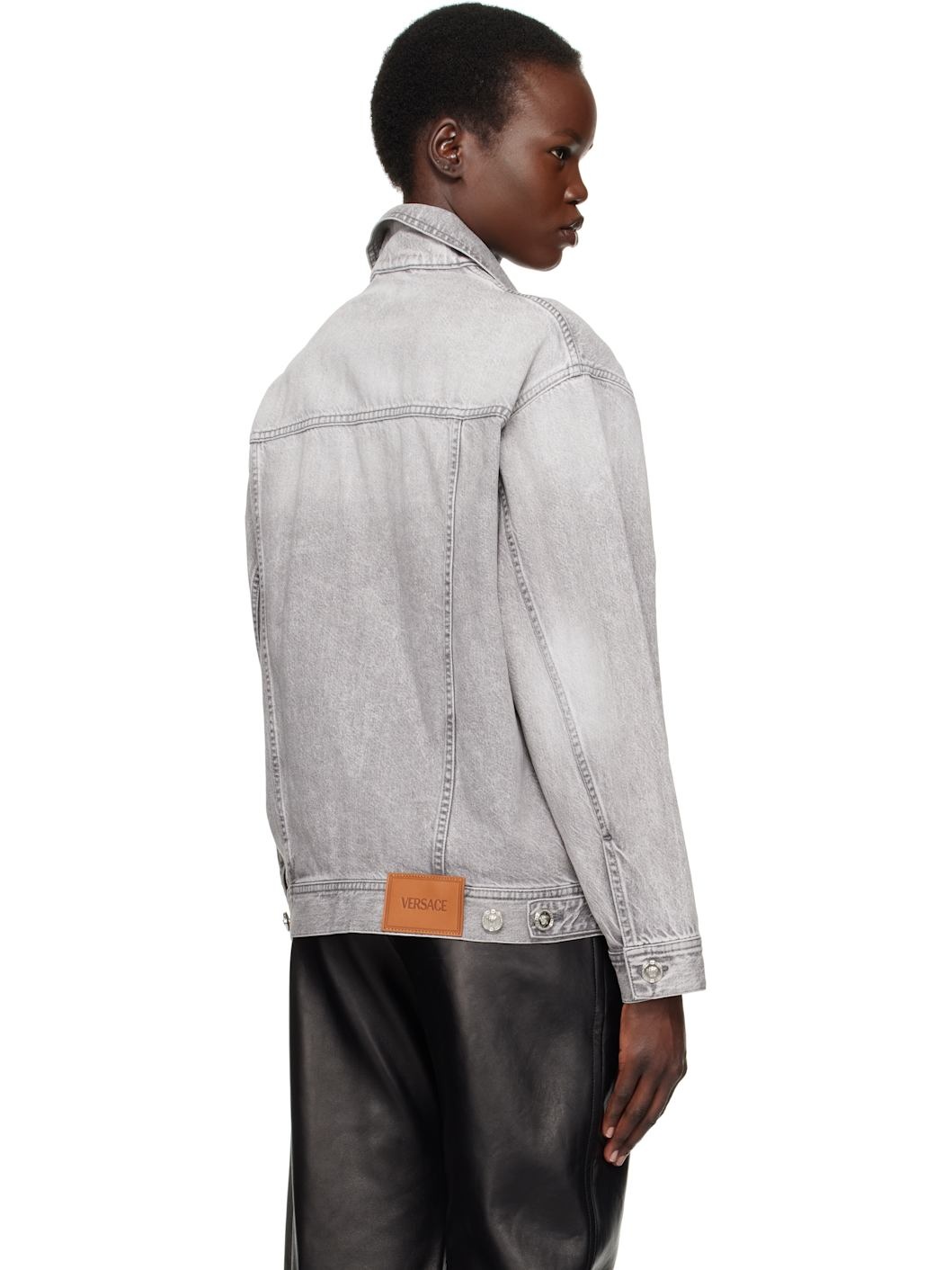 Gray Oversized Denim Jacket - 3