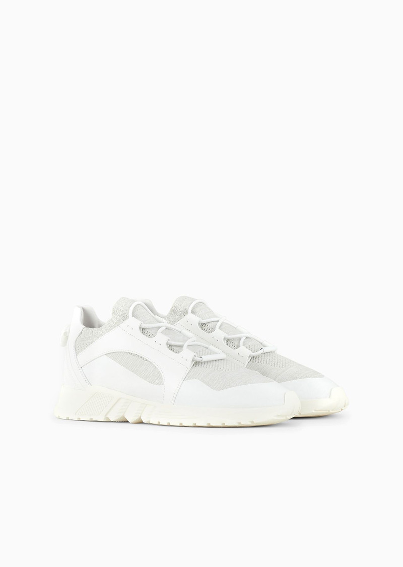 Knit-and-leather sneakers 2