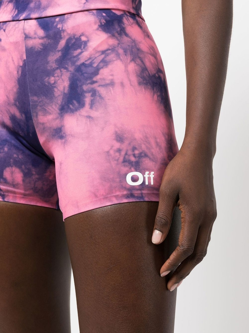 logo-print tie-dye shorts 5