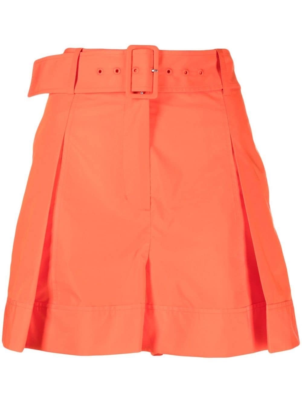 pleat-detail belted shorts - 1