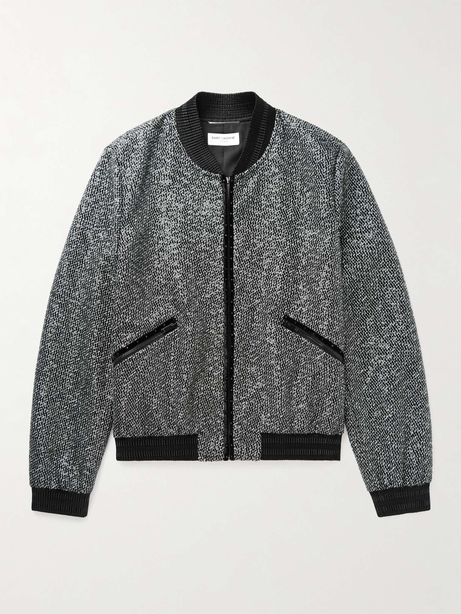 Teddy Slim-Fit Sequinned Cotton-Blend Tweed Bomber Jacket - 1