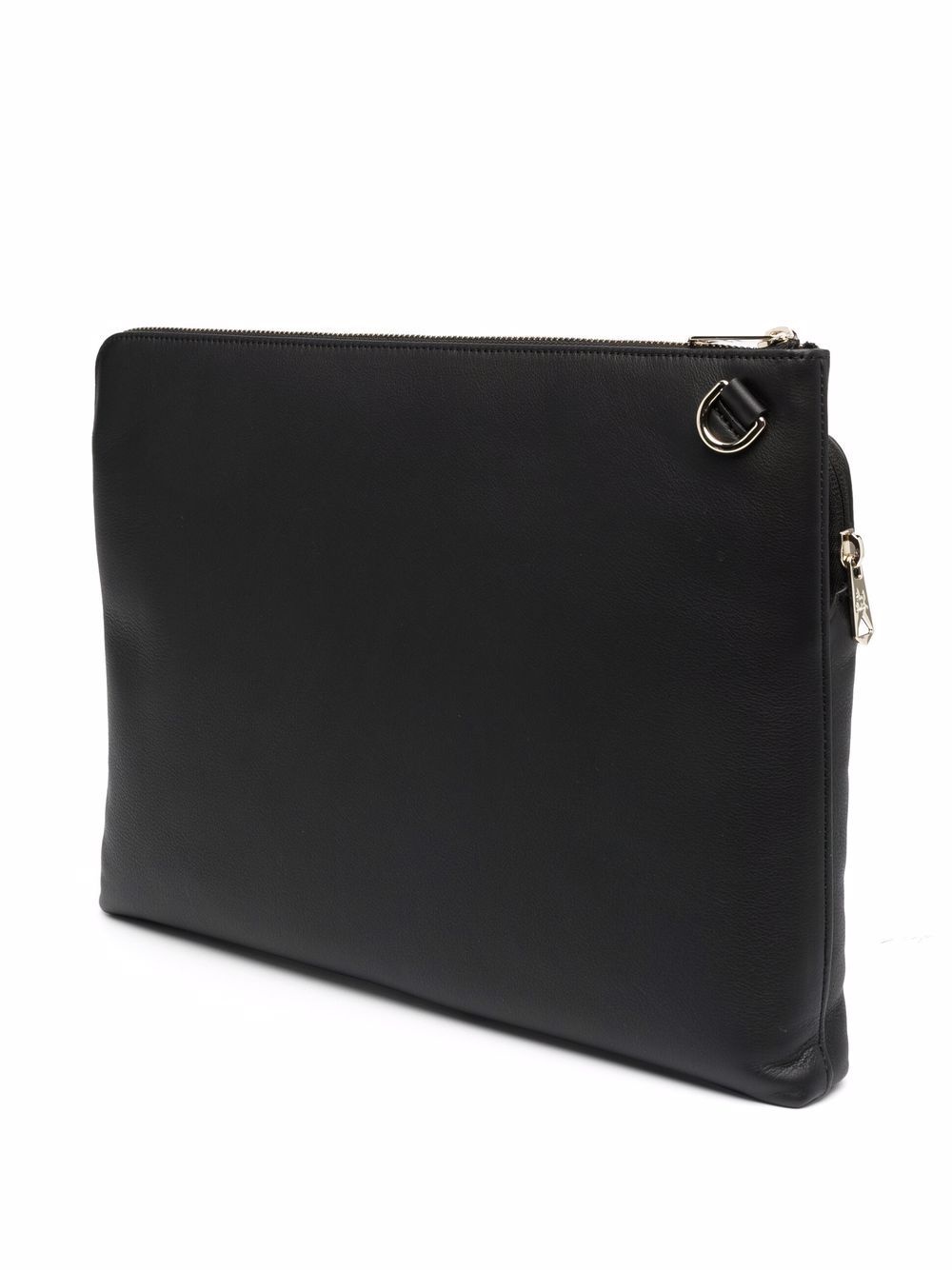 artist-stripe leather clutch bag - 3