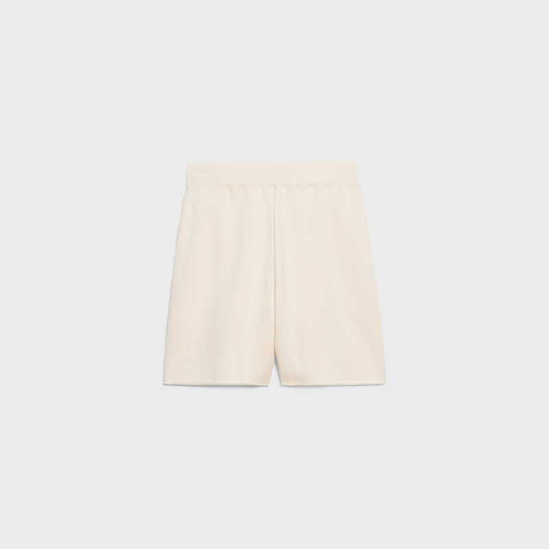 CELINE COTTON/CASHMERE SHORTS WITH TRIOMPHE EMBROIDERY outlook
