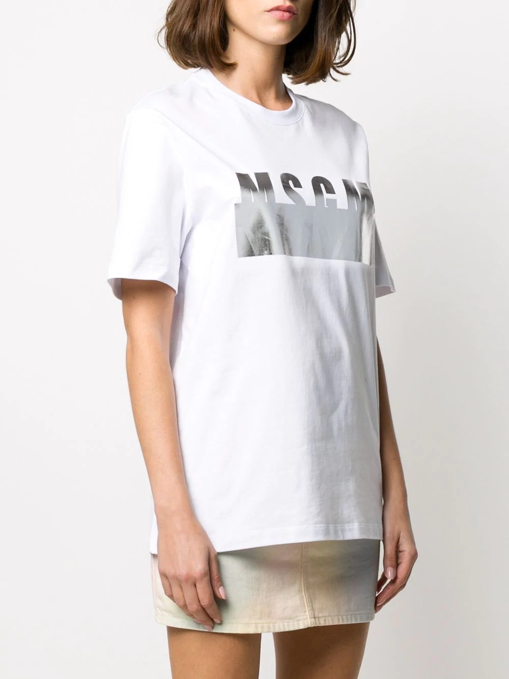 metallic print T-shirt - 3