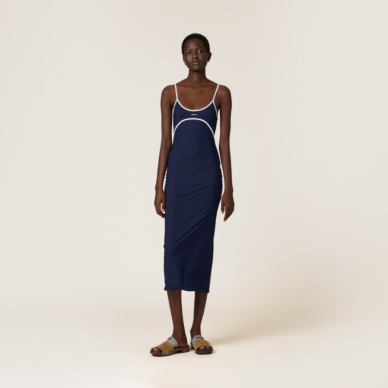 Miu Miu Stretch jersey midi-dress outlook