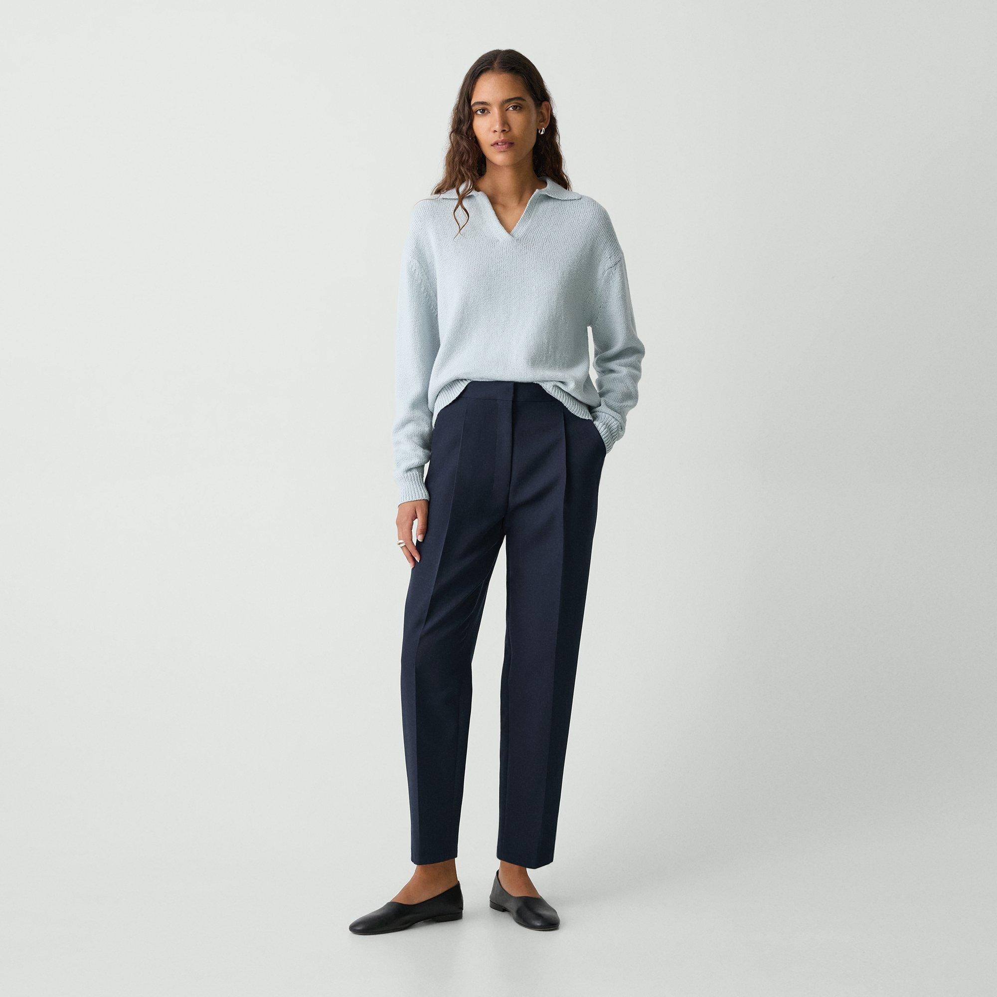 Tapered High-Rise Pant in Wool-Blend - 2