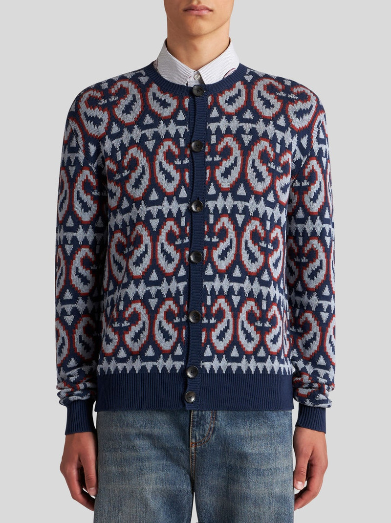 Etro PAISLEY WOOL AND COTTON JACQUARD CARDIGAN outlook