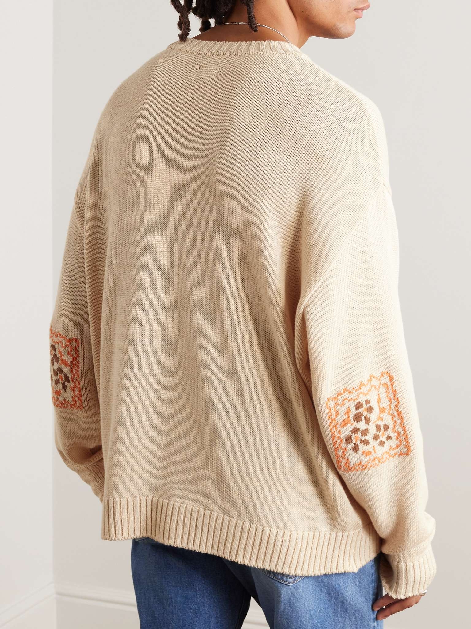 Kookei Jacquard-Knitted Cotton-Blend Sweater - 3