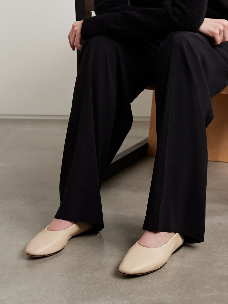 The Row Awar leather ballet flats Cream outlook
