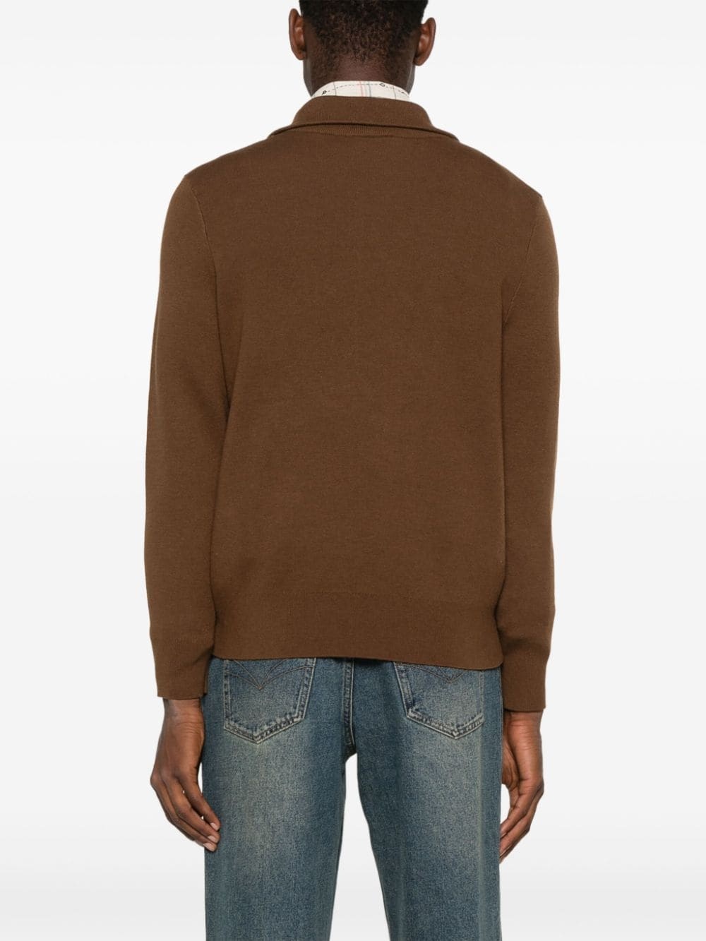 spread-collar sweater - 4
