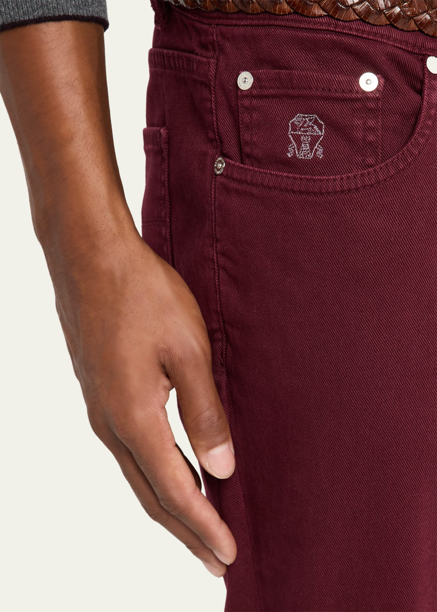 Men's Traditional-Fit Denim Five-Pocket Pants - 5