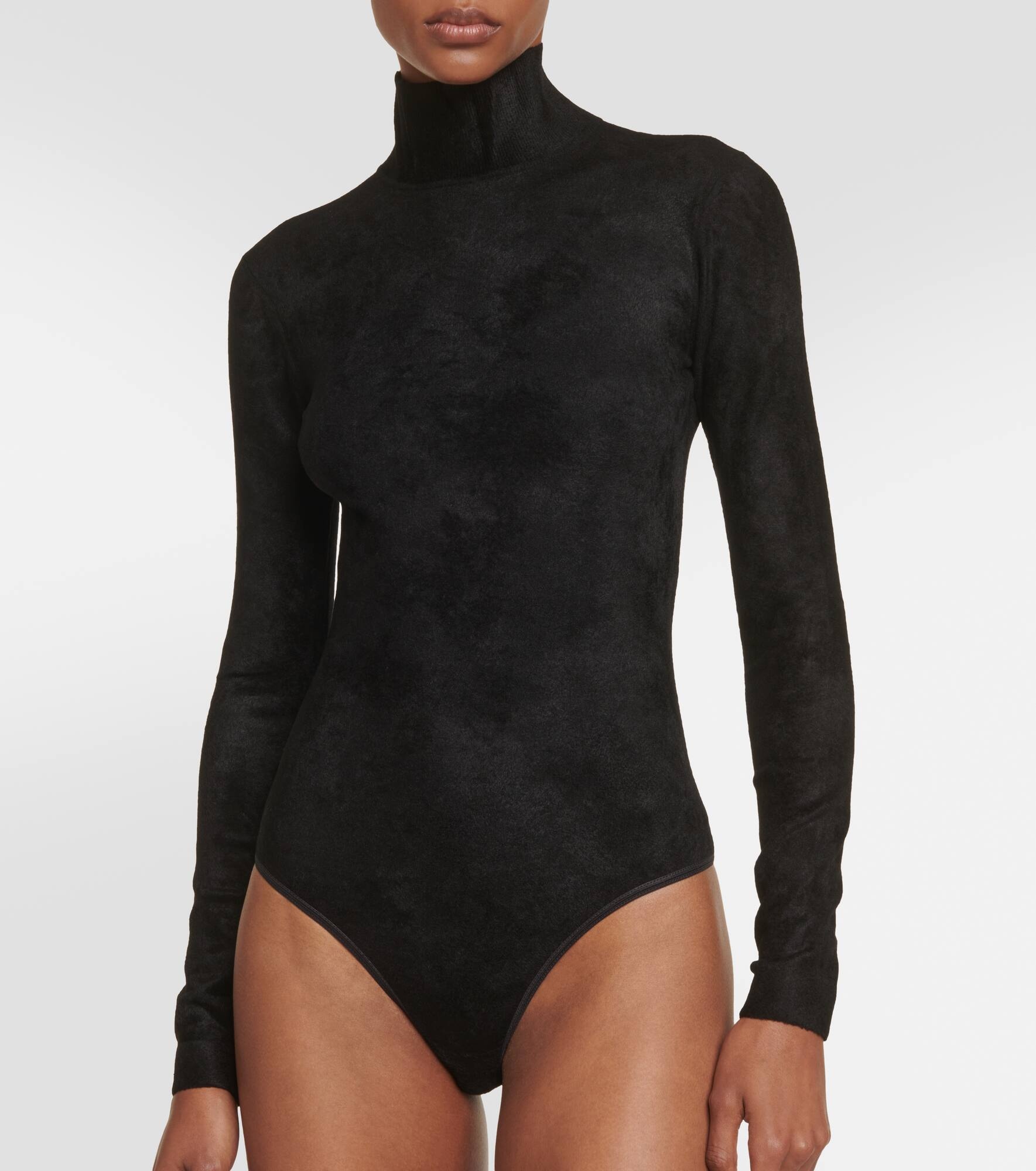 Turtleneck velvet bodysuit - 3