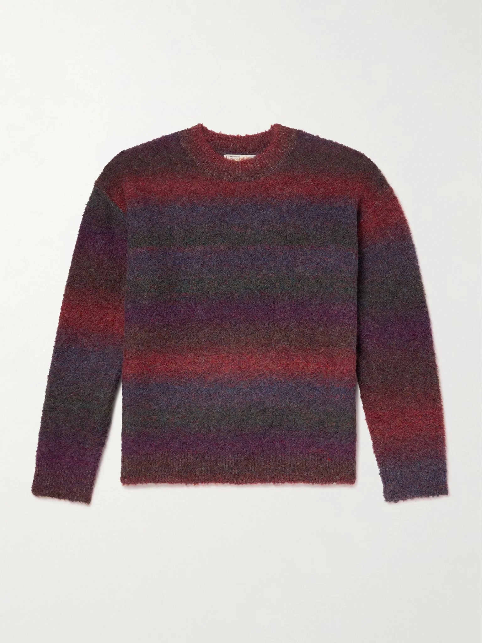 Striped Bouclé Sweater Purple - 1
