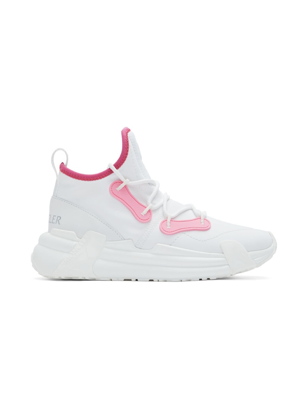 White & Pink Lunarove Sneakers - 1