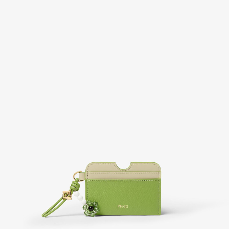 FF Diamonds Card Case Green leather card case 1