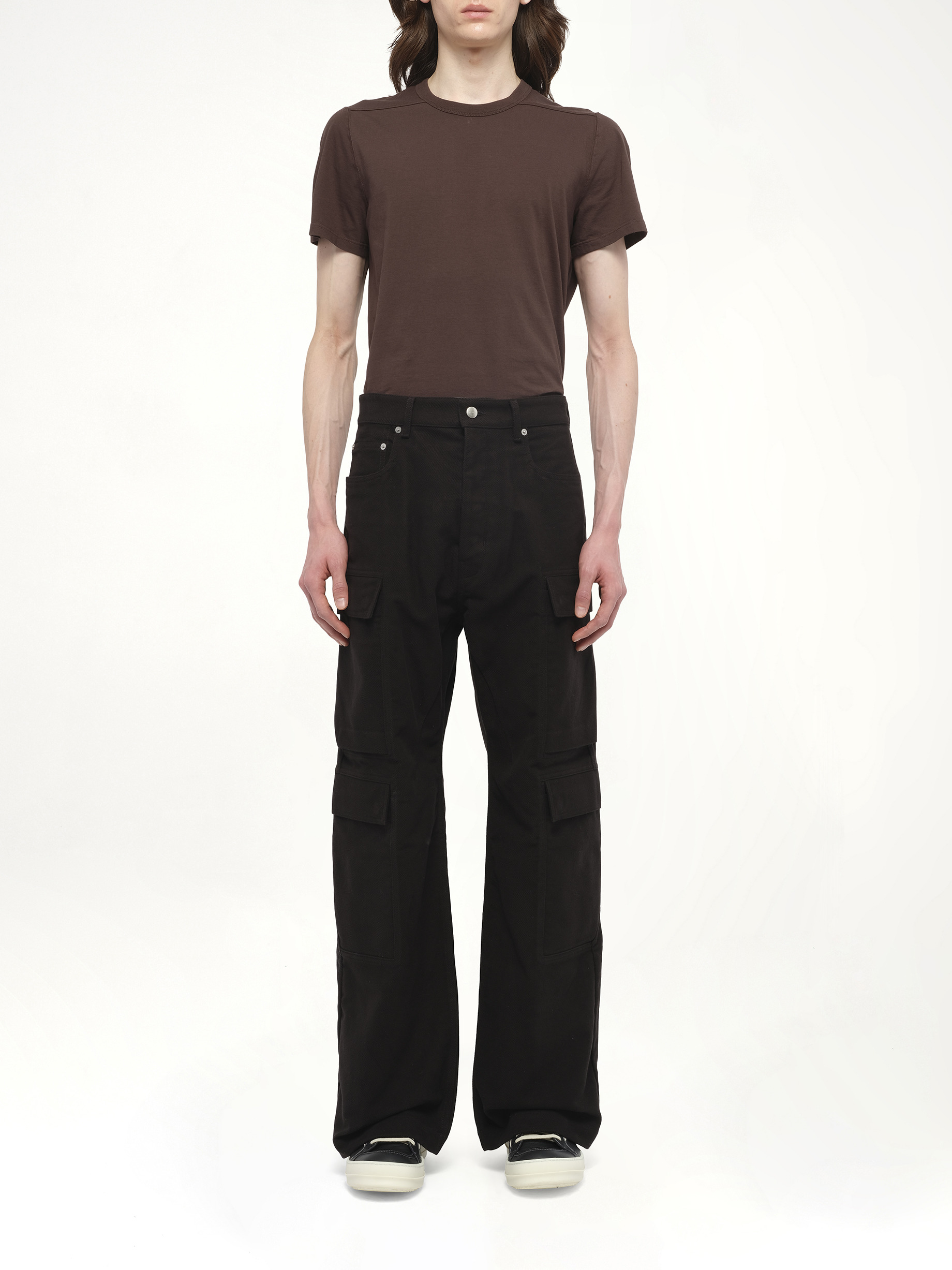 Double Cargo Jeans in Black - 6
