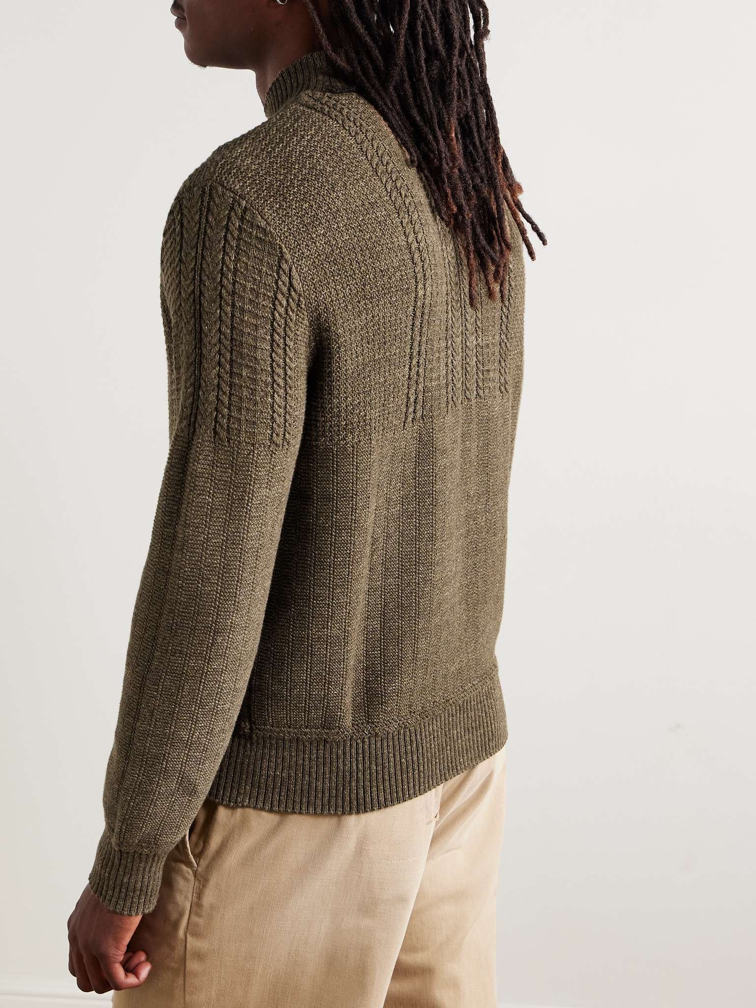 Cotton Mock-Neck Sweater - 3