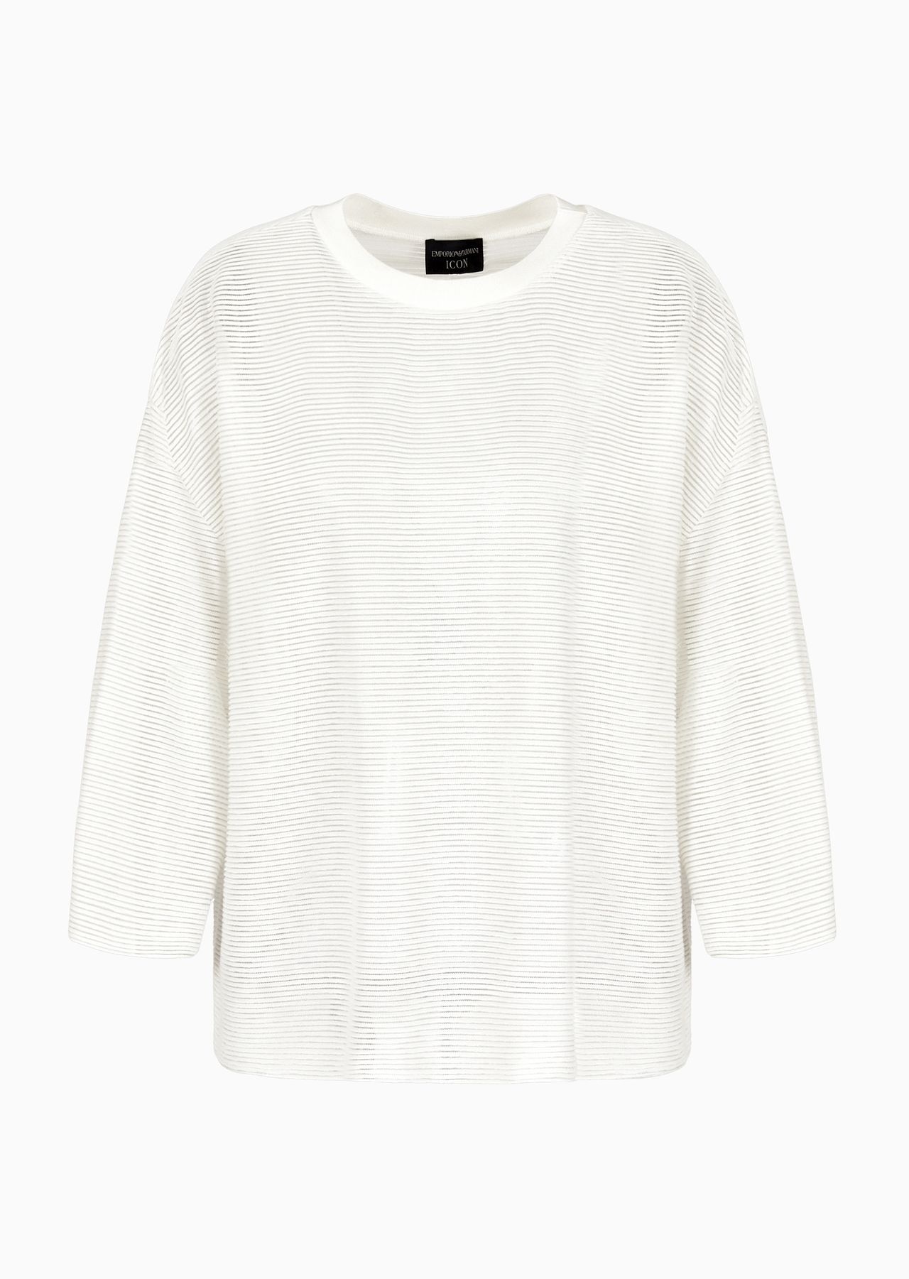 Icon modal jumper with jacquard horizontal ribbing - 1