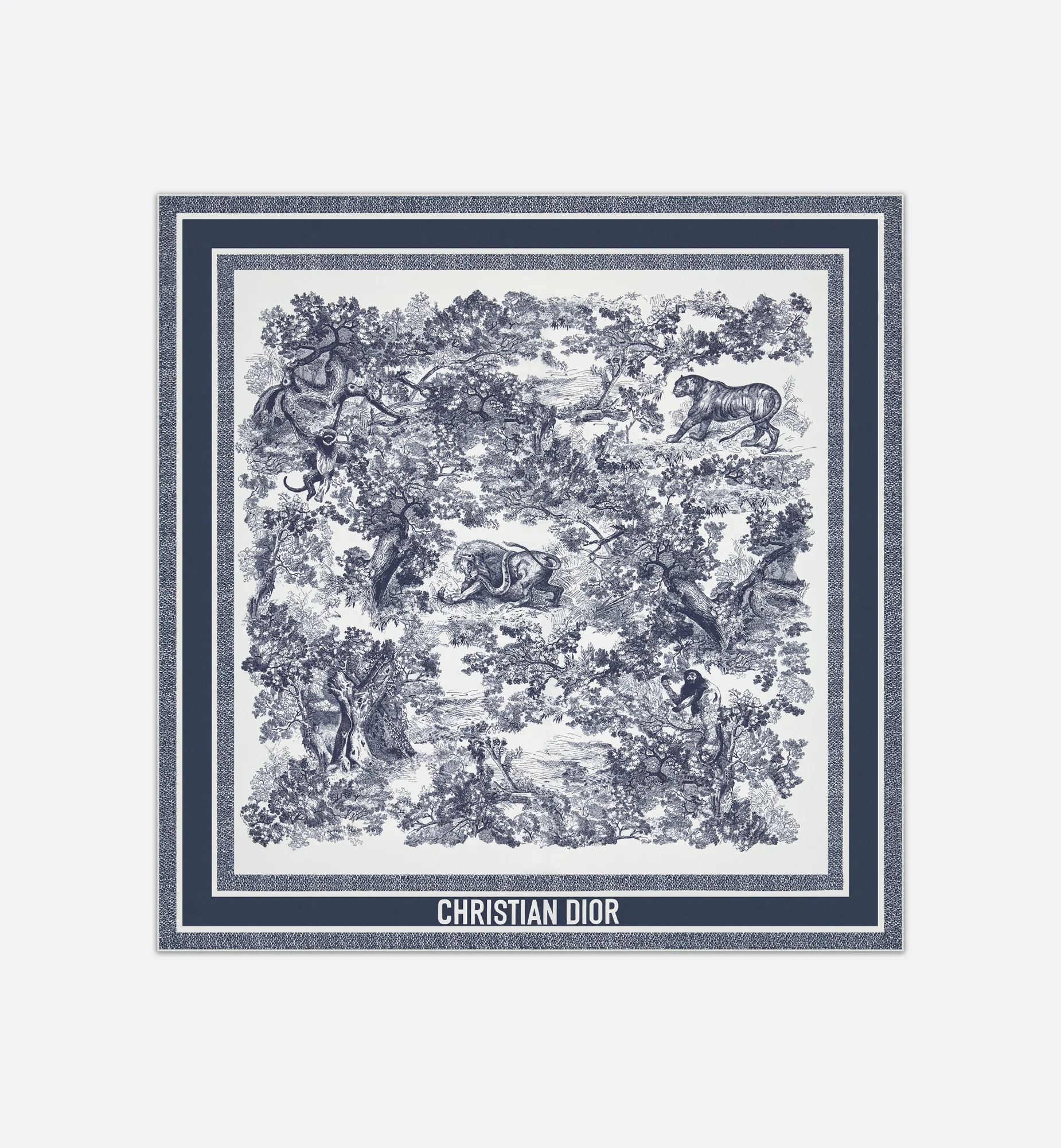 Toile de Jouy Sauvage 90 Square Scarf - 1