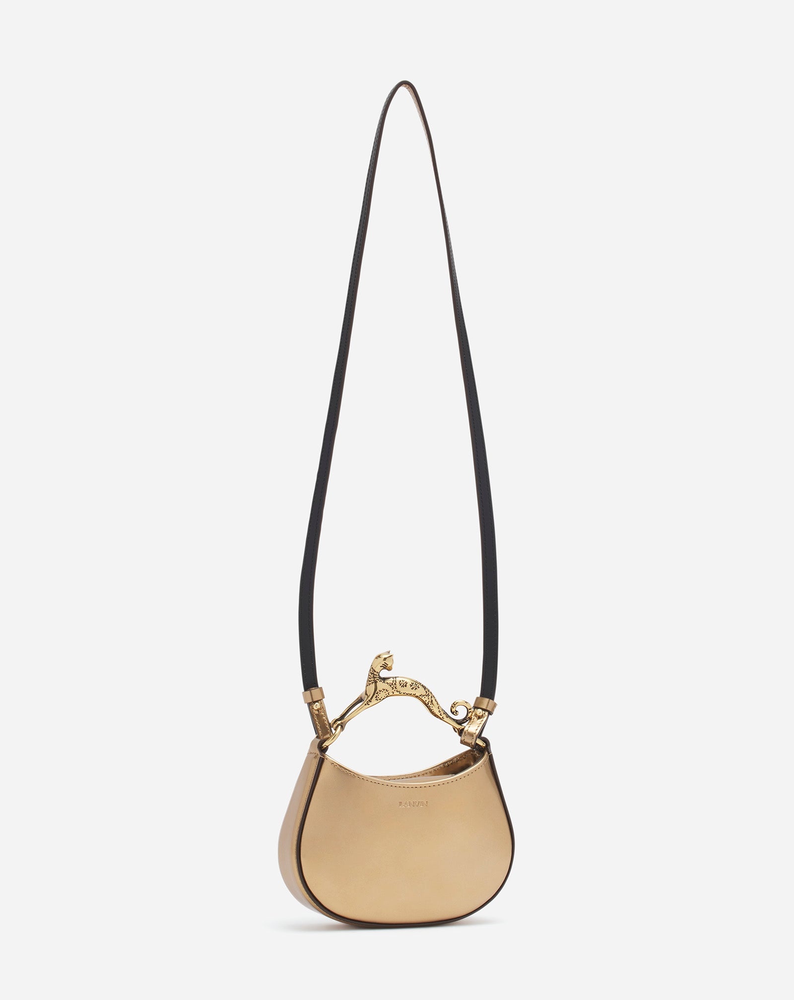 METALLIC LEATHER NANO HOBO CAT BAG - 4
