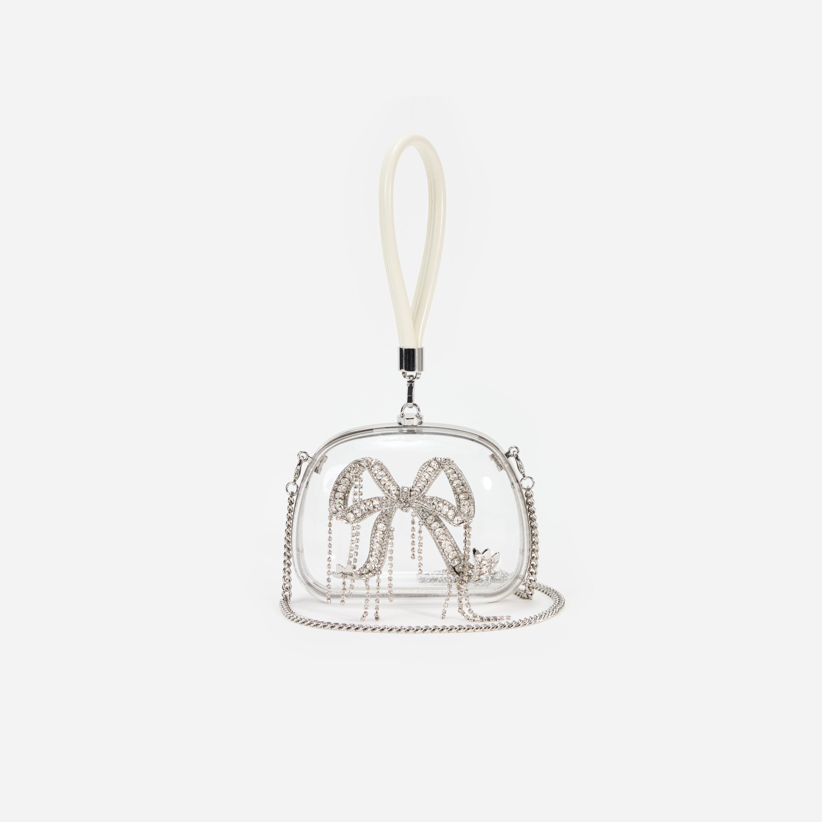 Clear Top Handle Clutch Bag - 4