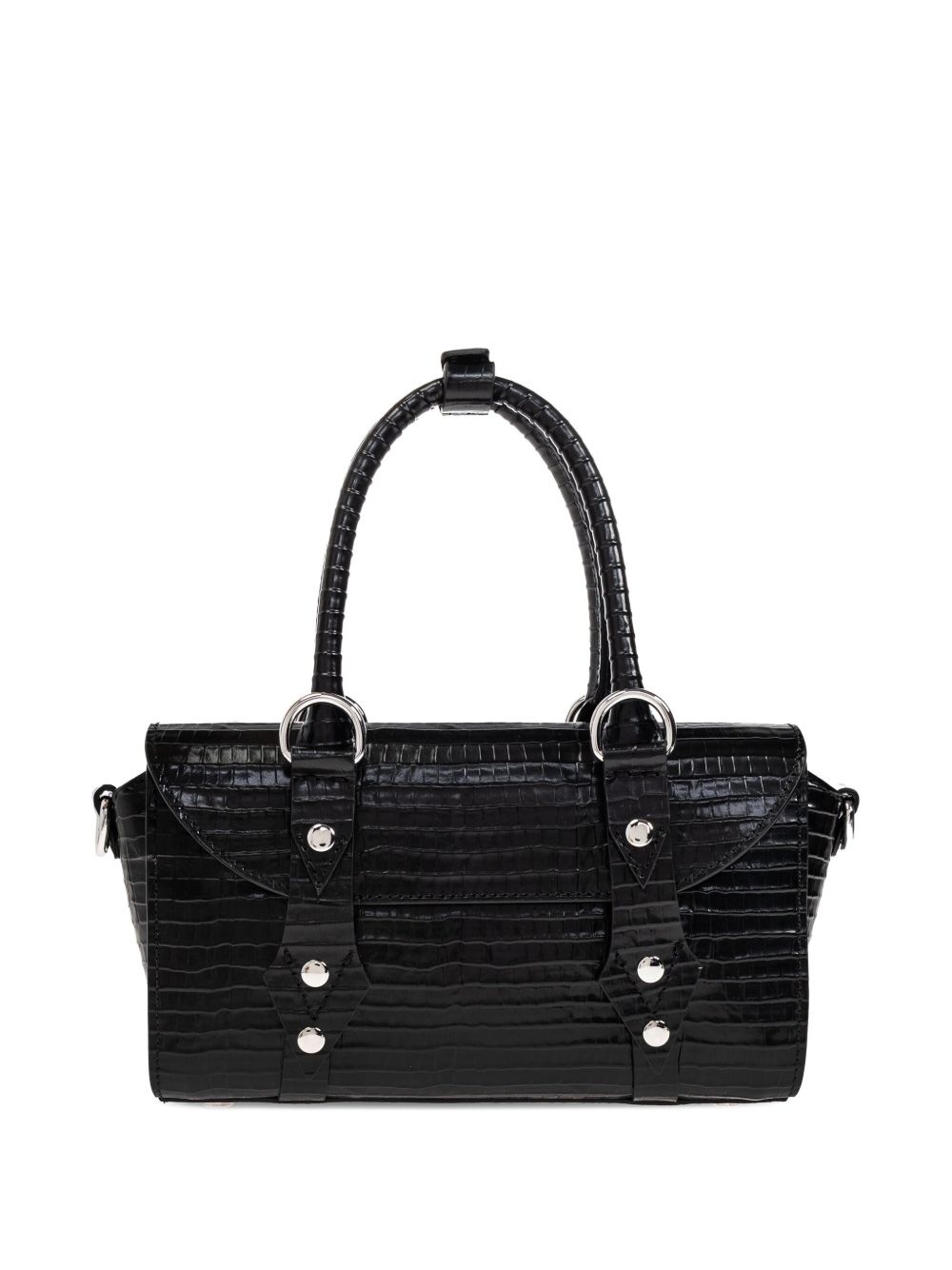croc-embossed tote bag - 3