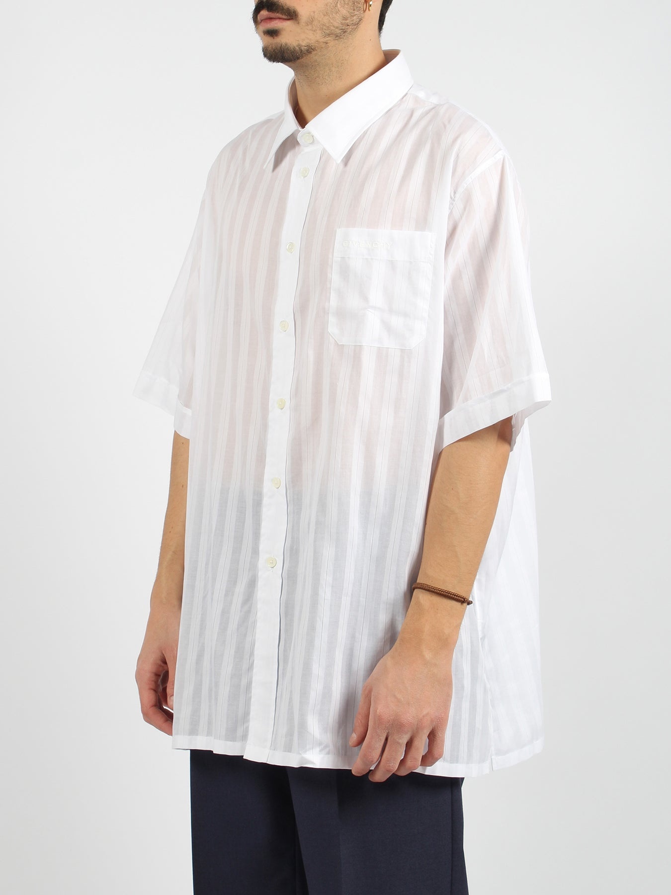 Striped cotton voile shirt - 4