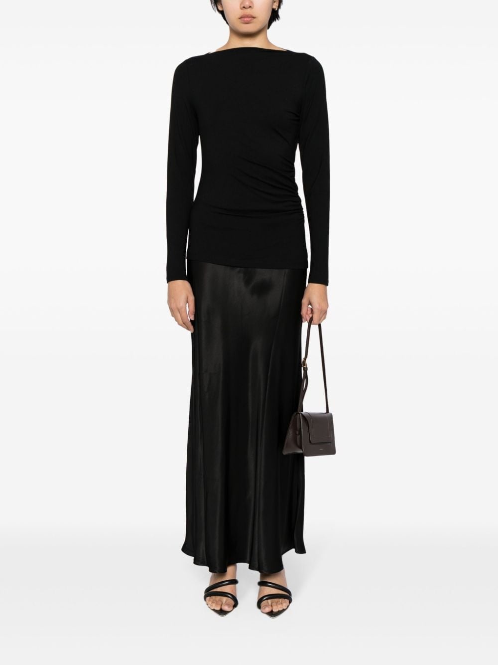 ruched long-sleeve top - 2