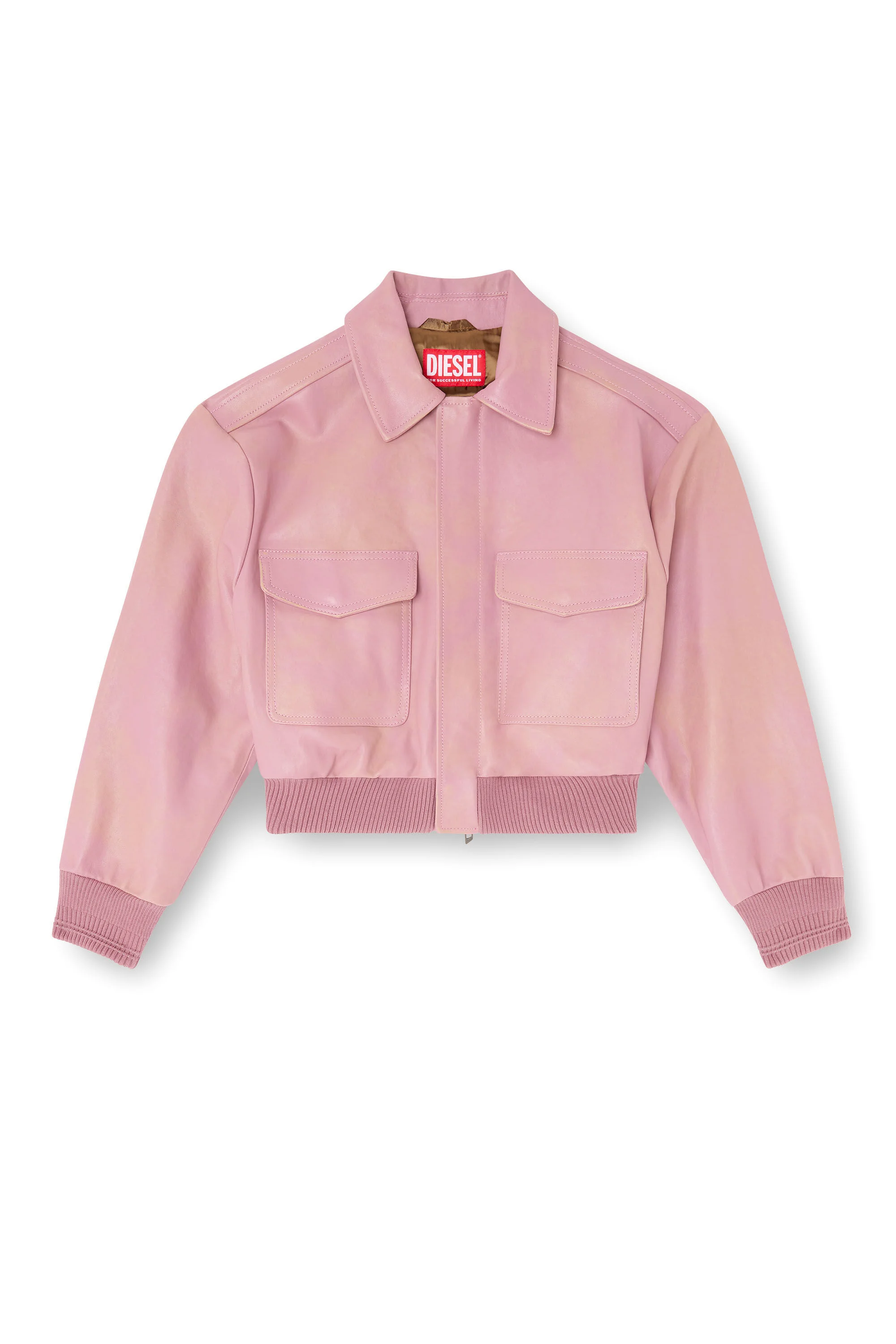 AVIATOR JACKET IN TREATED LEATHER - 1
