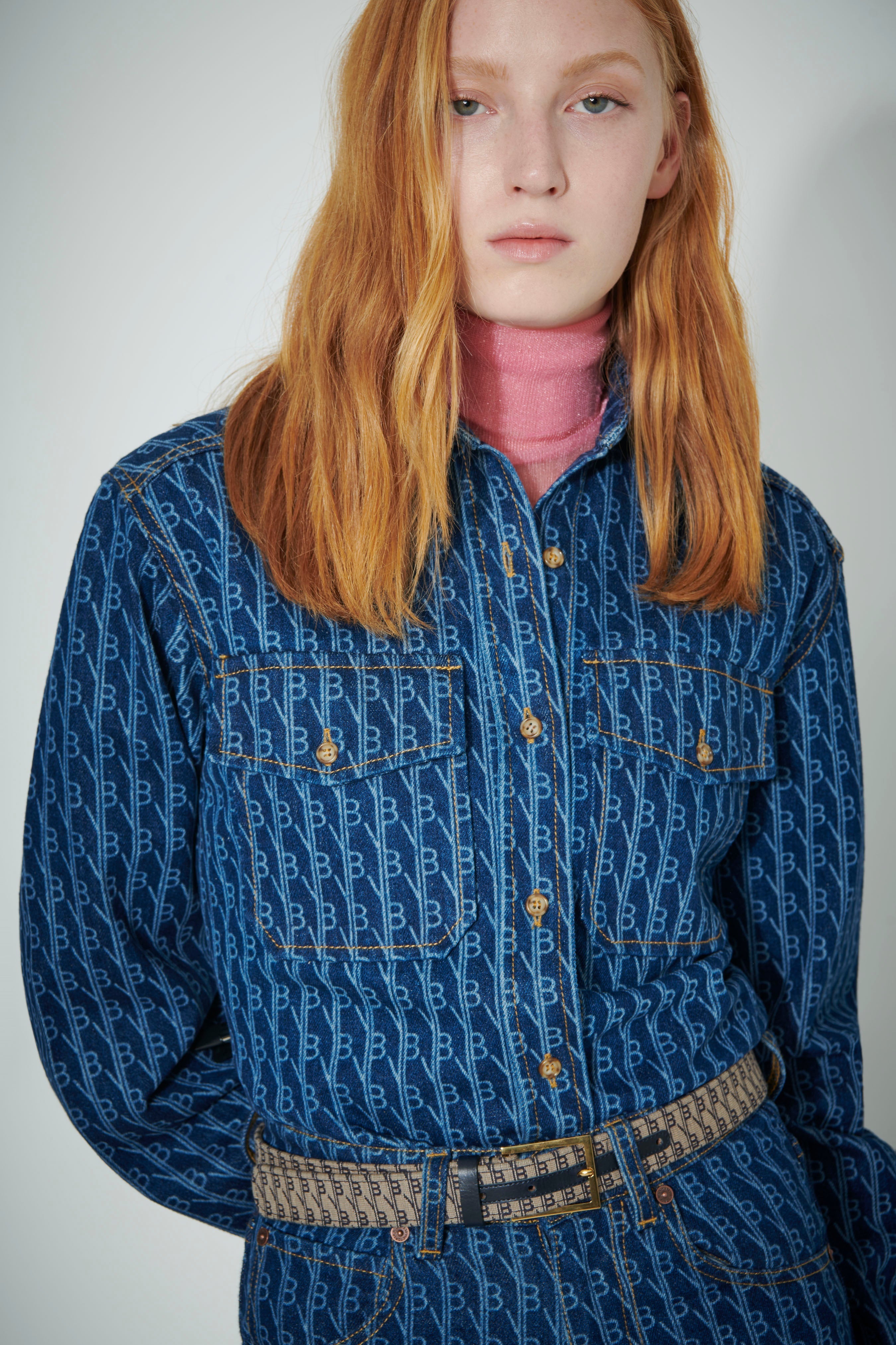 Denim Utility Shirt in VB Monogram - 4