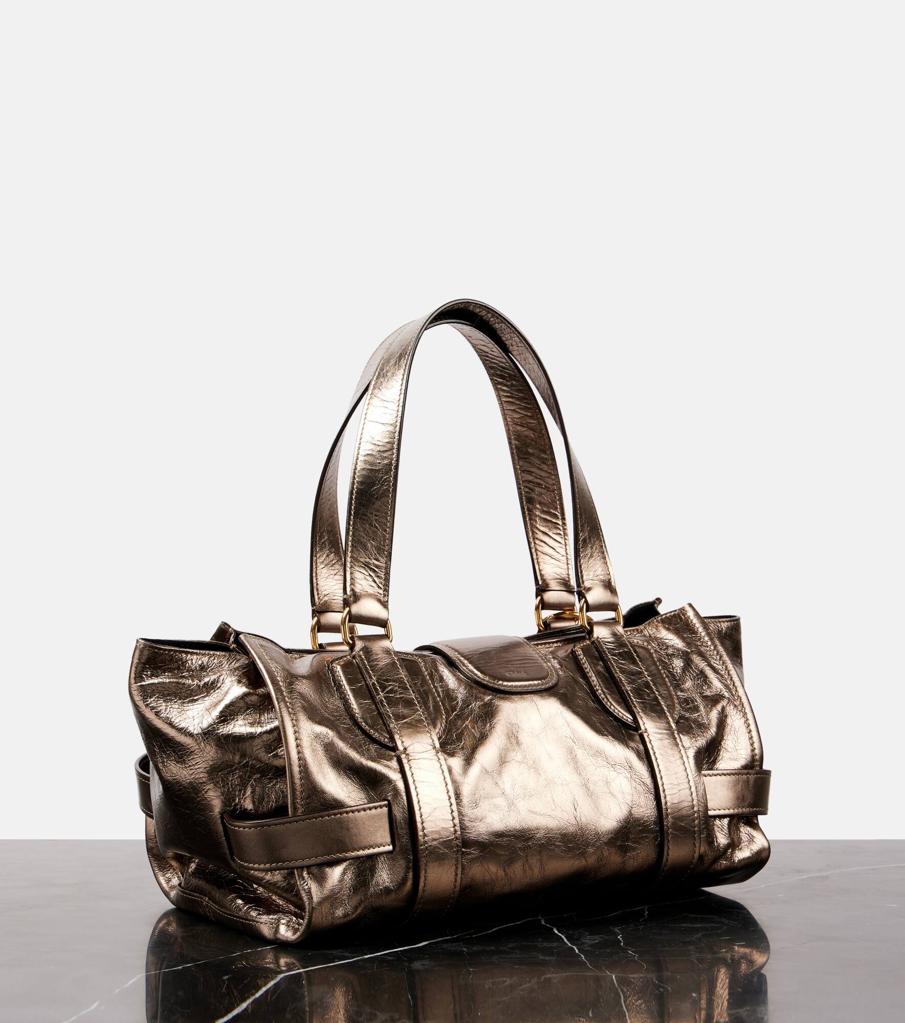 Kerala 25 Large metallic leather tote bag - 4