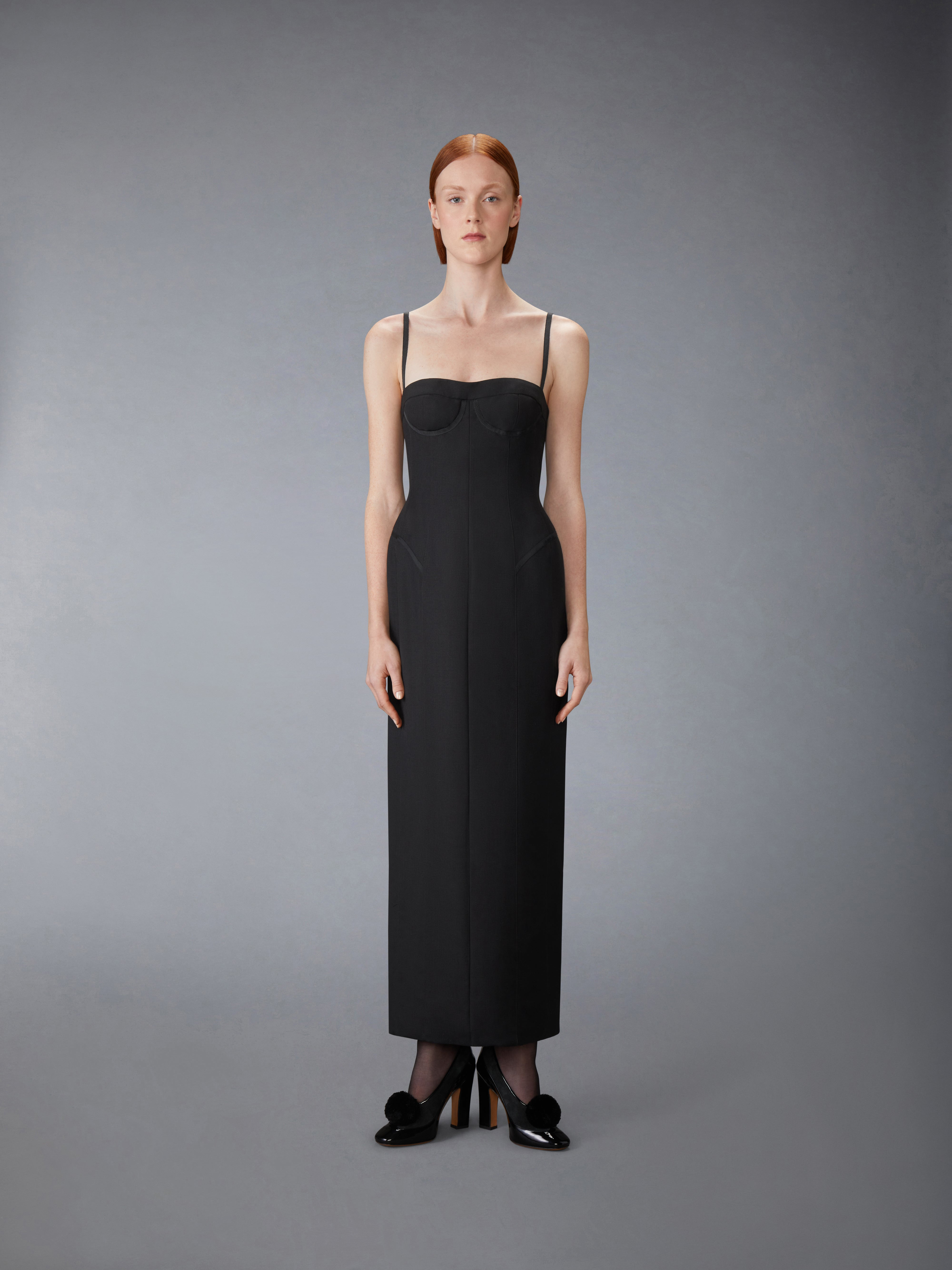 2-PLY FRESCO TIPPING CORSET PENCIL DRESS - 3