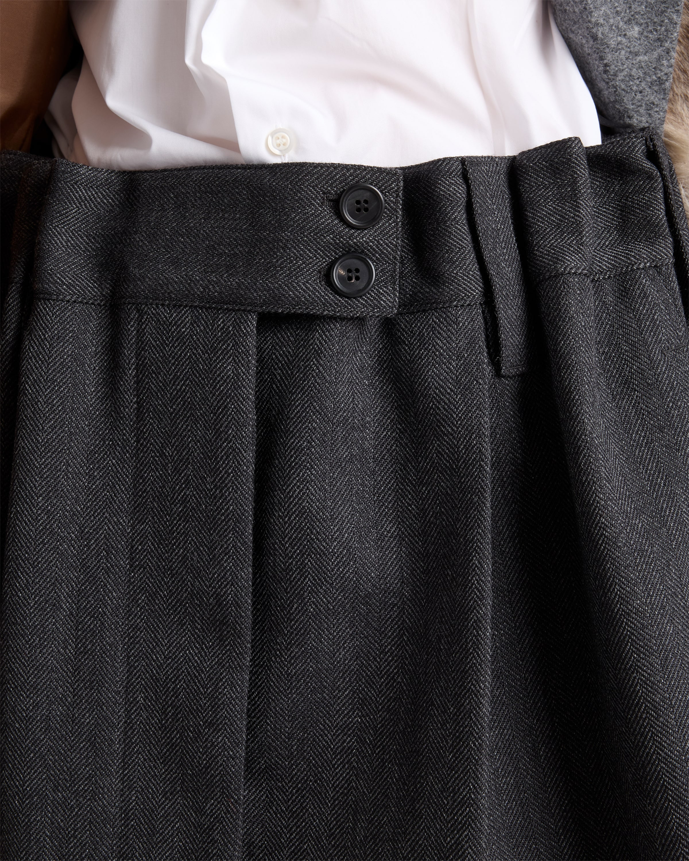 Chevron wool mini skirt - 4