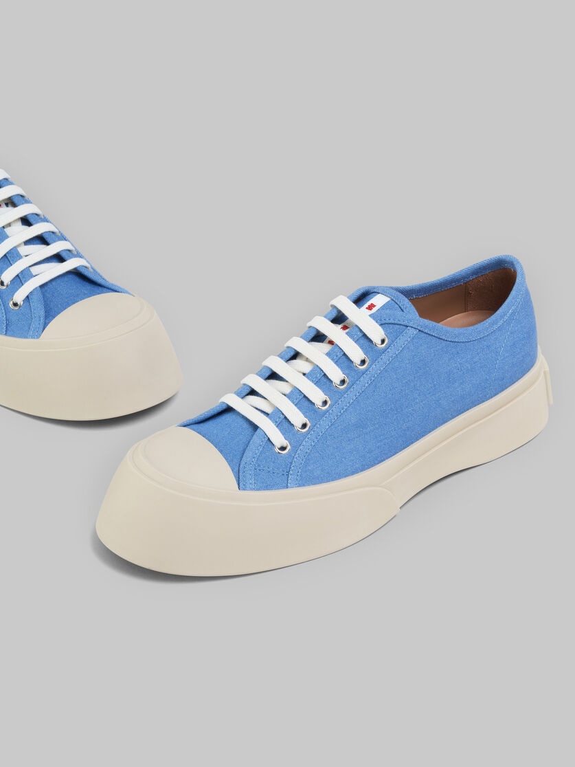 LIGHT BLUE DENIM PABLO LACE-UP SNEAKER - 5