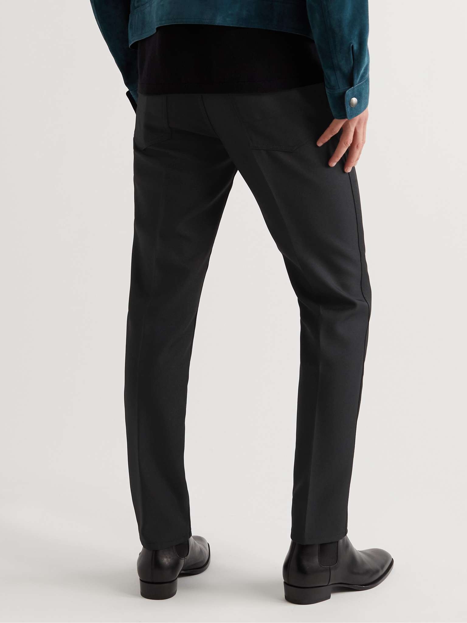 Slim-Fit Tech-Twill Trousers - 4