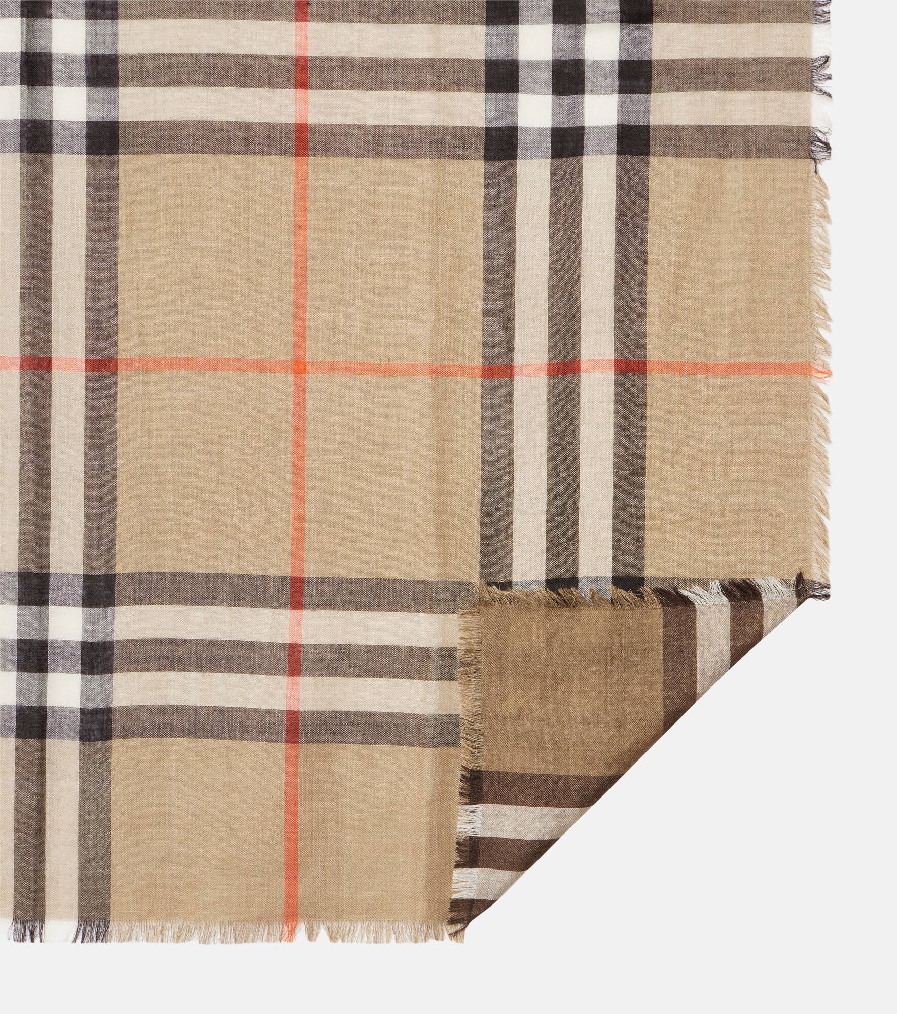 Burberry Check wool and silk scarf - 5
