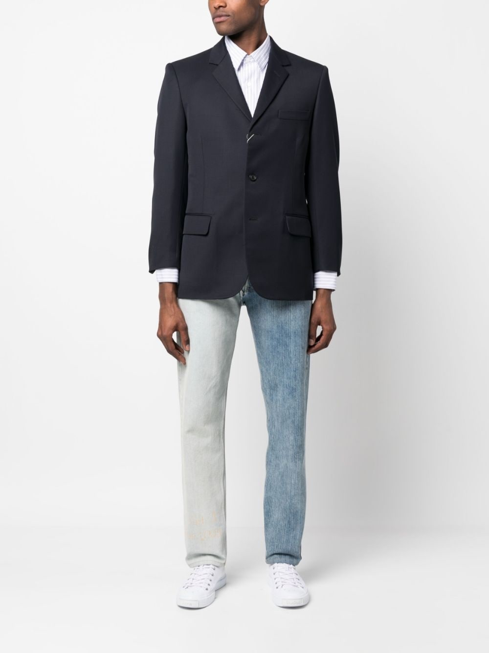 button-up virgin wool blazer - 2