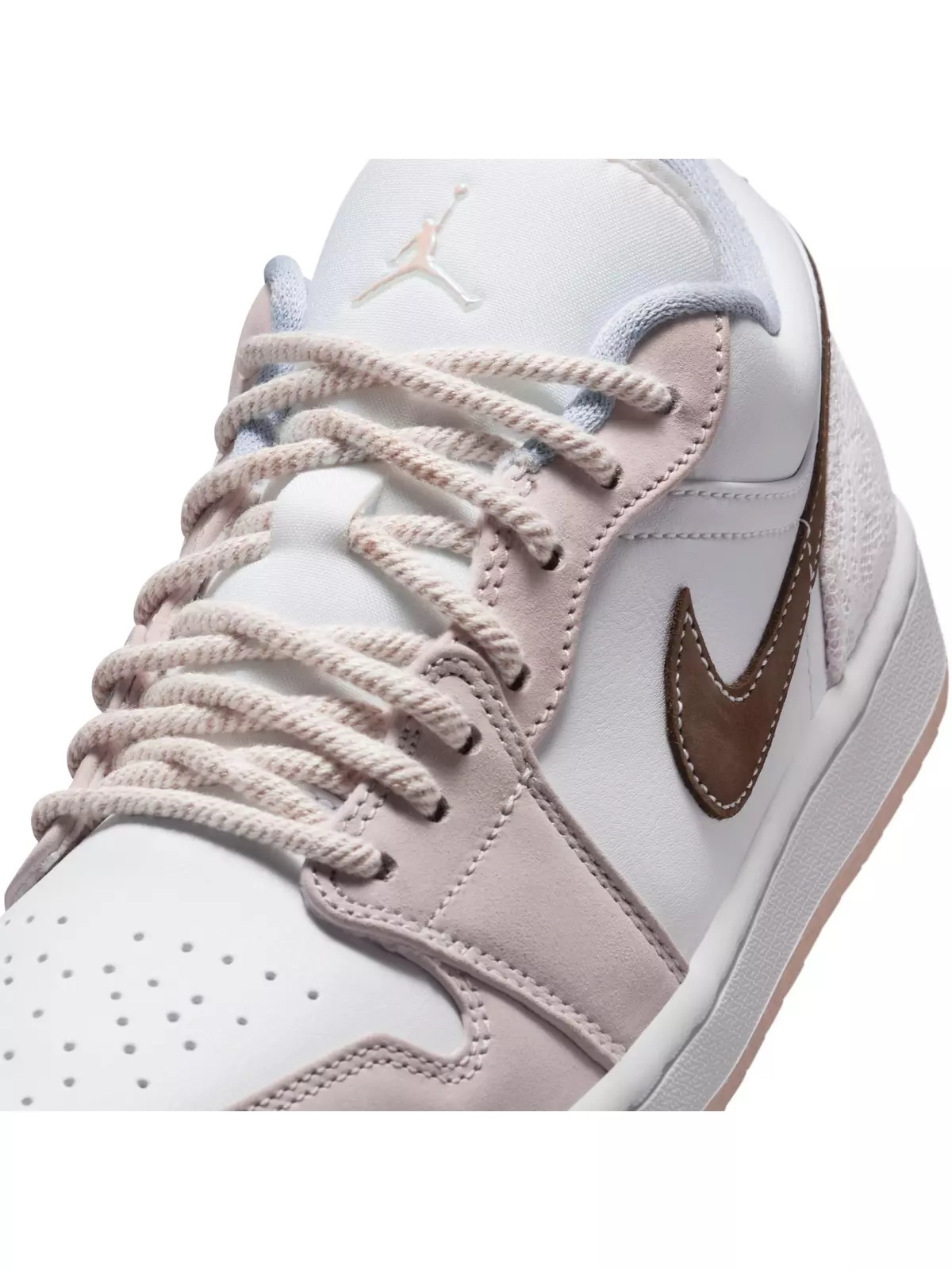 1 Low "White/Ironstone/Light Soft Pink" Women's Shoe - 9