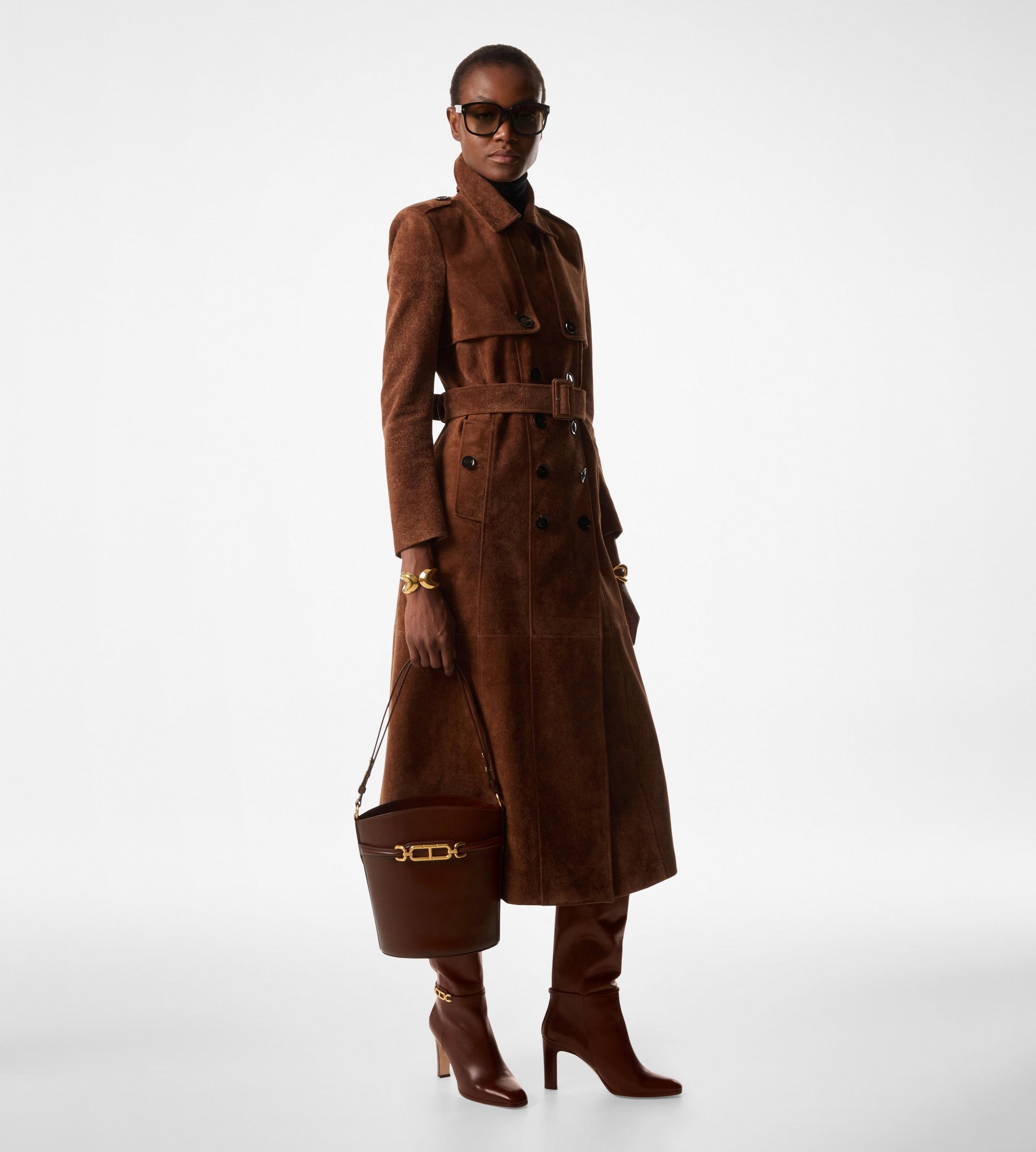 PALMELLATO-EFFECT LEATHER WHITNEY MEDIUM BUCKET BAG - 5