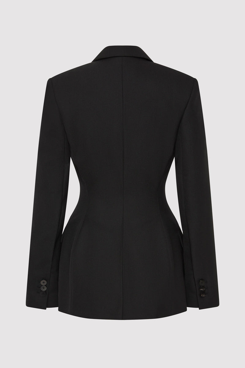 ST. AGNI Contour Blazer - Black outlook